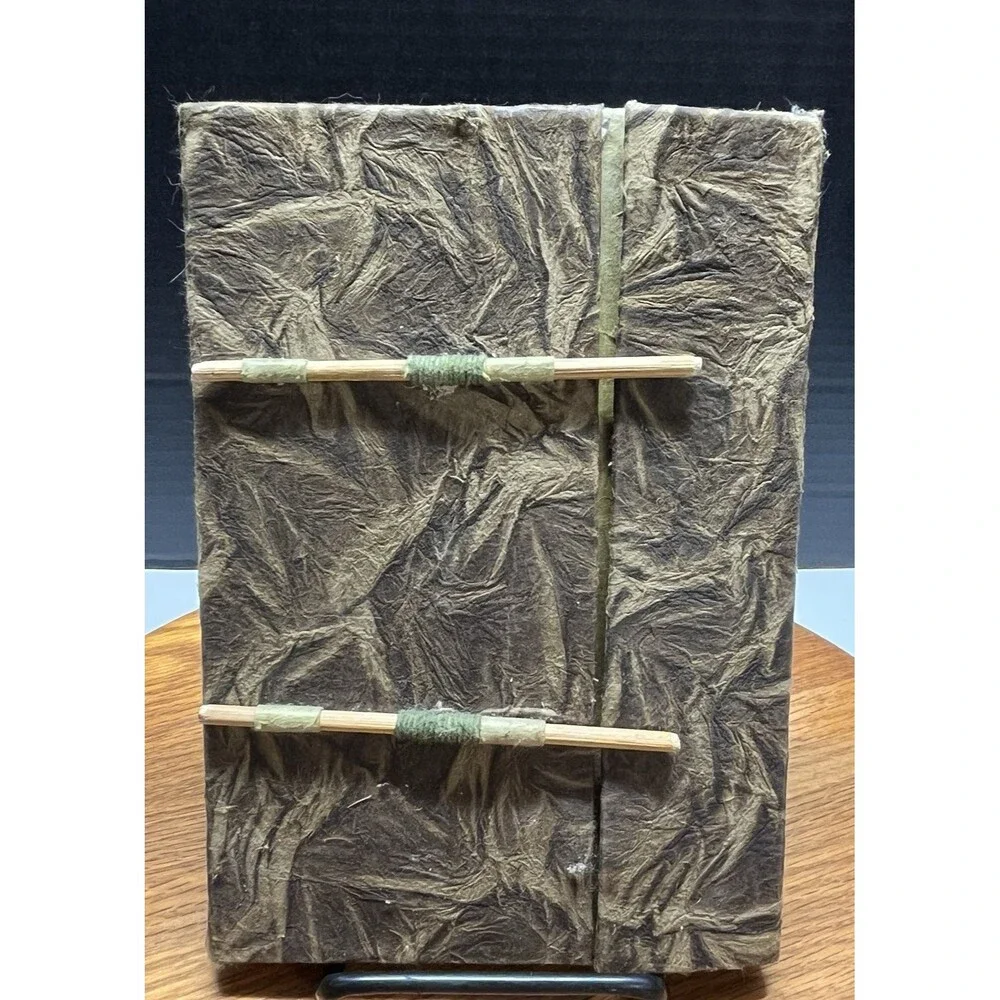 Made in Nepal Journal Paper is Bark of a Daphne Bush Wood Slide Sticks to Close